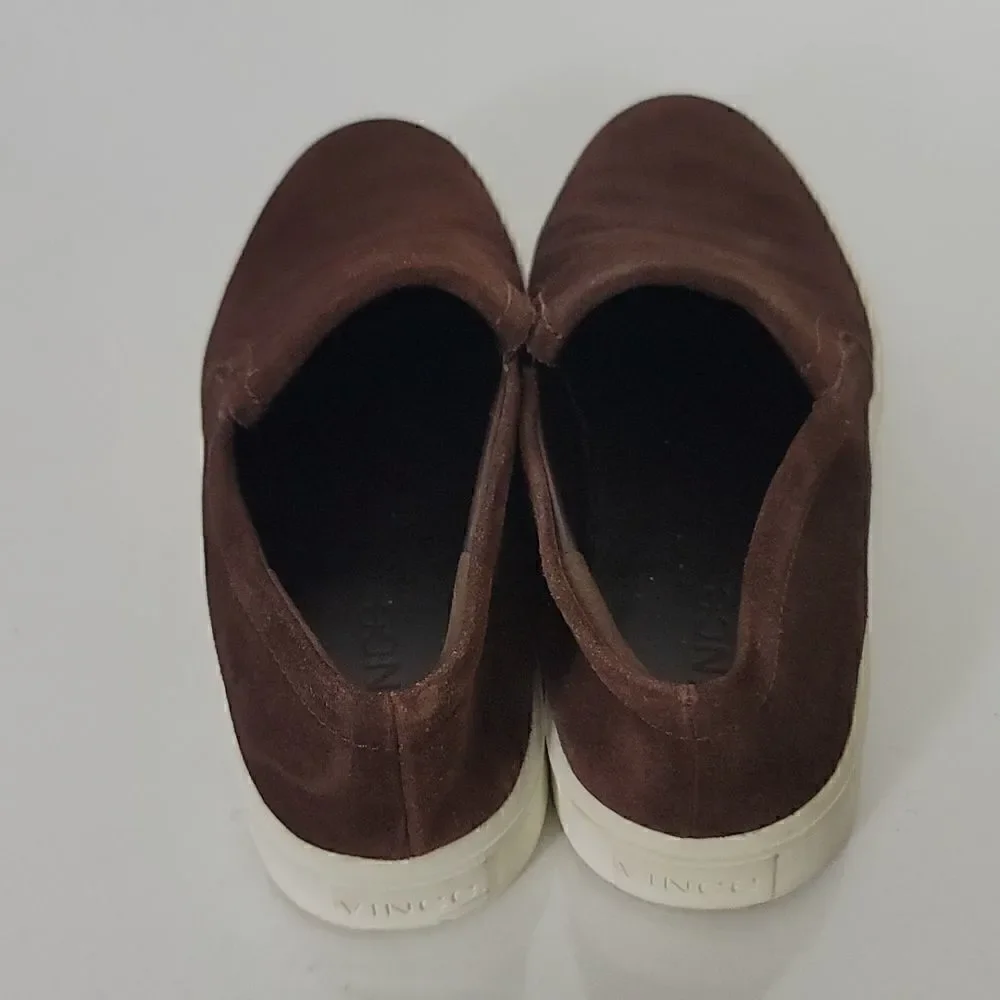 Vince Brown Suede Slip Ons